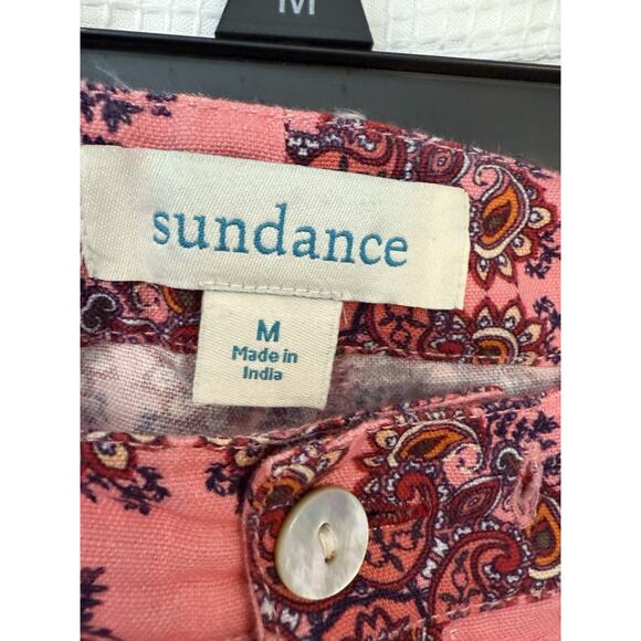 Sundance Women’s Shorts M Multicolor Cuffed Linen Cotton Blend Summer - Picture 4 of 11